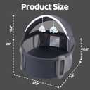 Pamo babe Portable Bassinet and Play Space Baby Dome Travel Crib for Newborn, Black Gray