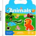 Benresive Reusable Sticker Book for Toddlers 2-4 Years, 3 Sets Travel Stickers for Kids, Waterproof Sticker Books for Toddlers 1-3, Crafts Activities for Todddlers 1-3 2-4 3-5