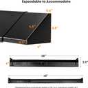 Stanbroil Adjustable Fireplace Hood 28.5 to 48" Accessory, Black Powder Coat Fireplace Hood Heat Shield