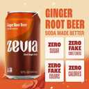 Zevia Zero Sugar Soda, Ginger Root Beer, 12 oz Cans (24-Pack)  Naturally Sweetened, Zero Calorie Sugar Free Soda - Non-GMO Project Verified, Gluten-Free, Vegan
