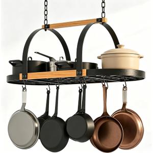 39-Inch Heavy Duty Hanging Pot Rack, Ceiling Mount, 130 lb Capacity
