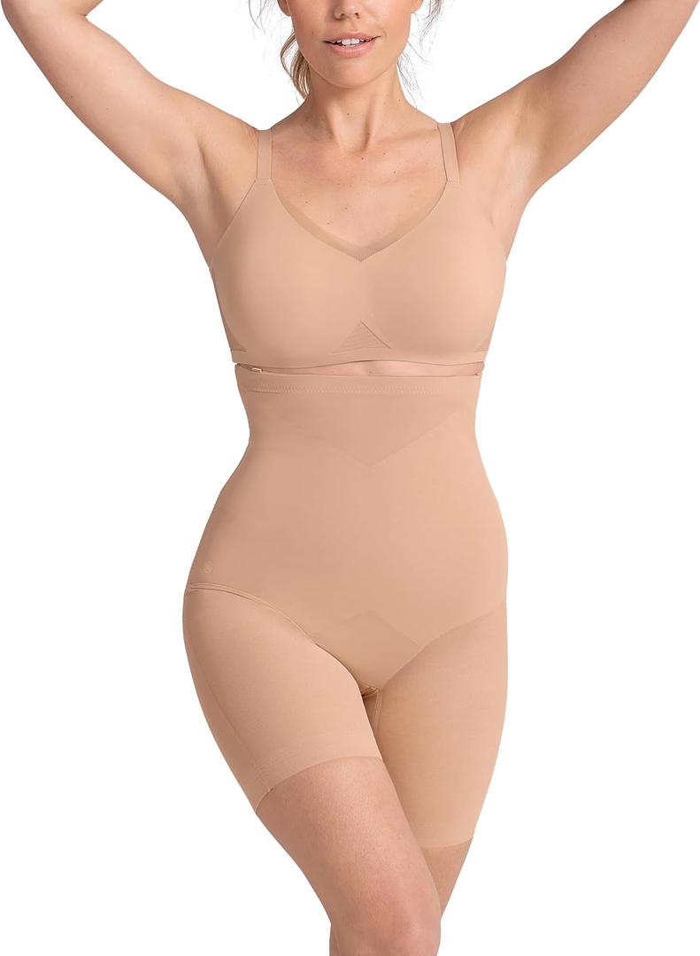 HONEYLOVE SuperPower Short Shapewear for Women - Strong Tummy Control (Gold, XL)