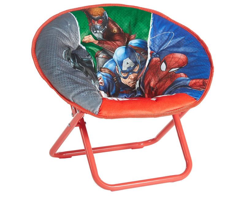 Marvel Spidey and His Amazing Friends Toddler Saucer Chair 19 Folding Kids Chair, Ages 3+, Portable & Lightweight, Cozy Padded Seat for Playroom, Bedroom