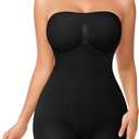 CtriLady Strapless Shapewear Bodysuit for Women Tummy Control Shapewear Seamless Full Body Shaper with Removable Straps (Medium, Black)