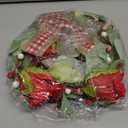 Syhood 2 Pieces 9" Mini Valentine Wreath for Front Door Small Valentine's Day Red Rose Wreath Decor for Kitchen Cabinet Porch Wall Window Chair(Red Rose Style)