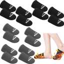 Shappy 8 Pairs 2mm Toe Neoprene Warmers Black Grey Toe Cover Warmer Foot Caps Sock for Shoe Boots Men Women Ice Bath Cover Cycling Skiing Running Hiking Cold Plunge Accessories (4.33 x 5.91")