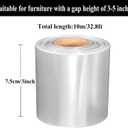 32.8 Feet Clear Under Couch Blocker for Pets, 3 inch high Invisible Under Sofa Blocker, Furniture Bed Sectional Cabinet Blocker, Gap Bumper Stop Toys Going Under Sofa