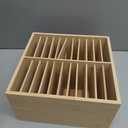 11-Tier Bamboo Marker Organizer with 22 Compartments - Holds 176 Art Markers, No Assembly Horizontal Storage Marker Rack, Bamboo Pen Holder for Desk, Classroom & Office Stationery