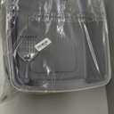 Amazon Basics Large Cat Litter Box with High Sides, Open Top for Easy Access, Includes Scoop with Storage, 19" x 15" x 11.75", Grey/Beige