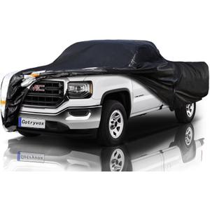 GMC Sierra Truck Cover Custom Fit 2002-2026 Double/Extended/Crew Cab SB (5.7'-6.6') with Door Zipper, 12 Layers Full Exterior Pickup Truck Cover Waterproof All Weather, Wind Dust Sun and UV Protecor.