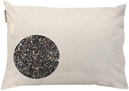 Beans72 Organic Buckwheat Pillow - Queen Size (20 inches x 30 inches) Made in USA