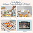 ROBOTIME Wooden Toy Kitchen Oven Playset, Montessori Pretend Play Kitchen Accessories with Pizza and Cupcakes Food Toys, Wooden Pizza Oven Set Toys for Toddlers & Kids, WCF28, 16 inches x 11.8 inches x 22.5 inches