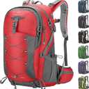 Maelstrom Hiking Backpack,Camping Backpack,40L Waterproof Hiking Daypack with Rain Cover,Lightweight Travel Backpack,Red