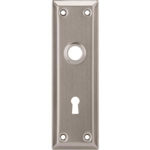 2 Pack Mortise Lock Door Plates for Interior Doors, Old Style Mortise Door Knob Cover Plate Replacement, Door Escutcheon Plates Brushed Nickel (Rectangular)
