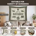 WAITPI Long Live Boyhood Cars Transport Vehicle Boat Plane Hanging Wall Tapestry for Boys Kids Room, Vintage Green Retro Wall Tapestries Decor for Toddler Room Dorm Playroom Nursery Classroom 50x60in (traffic)