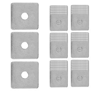 50 Pcs M10 Galvanized Square Squares Washer Flat Plate Fastener Heavy Duty Hardware 27/64(ID) X 3/2 X3/2 (Square OD) X 1/7 (THK) inch 3/8 Bolt