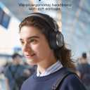 Soundcore Space One Pro, FlexiCurve Over-Ear Headphone, Adaptive Active Noise Cancelling Headphones Driven by 6 Mics, 60H Lossless Audio, Ultra-Fast Charging, Hi-Res Wireless, Comfortable Fit (Medium, Jet Black)