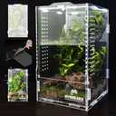 Acrylic Jumping Spider Habitat, Insect Terrarium, Bug Enclosure, Praying Mantis Habitat, Frog Enclosure (Small)