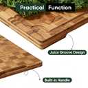 XXXLarge Bamboo Cutting Boards Charcuterie Board Best Non Toxic Large Butcher Block Heavy Duty Book Checkered Wood Cutting Boards for Kitchen Solid End Grain Wood Chopping Board