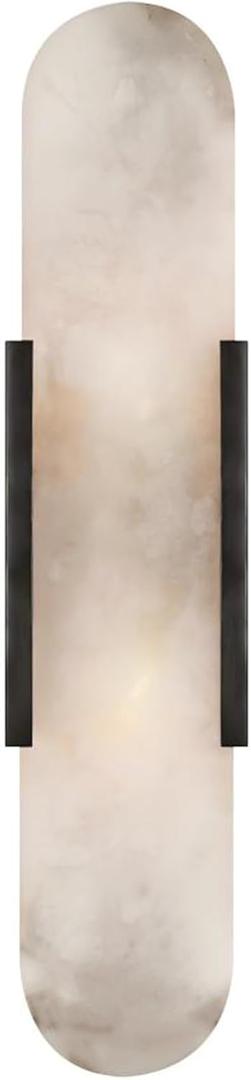 Black Modern Wall Sconces for Living Room, Marble Sconce Wall Light Fixtures for Bedroom, Alabaster Sconce Lighting for Entryway Bathroom, 1 Pack