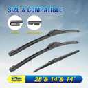 5 PLUS Wipers Fits 2009-2020 Honda Fit Windshield Wipers, OEM Quality