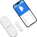 HEIMAN WiFi Door Sensor Smart Window Door Sensor Alarm, Contact Sensor for Home Security, Wireless Magnetic Door Open Detector and APP Remote Notification Compatible with Alexa and Google Assistant (1 pack)