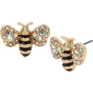 Betsey Johnson Bee Stud Earrings (One Size, YELLOW)