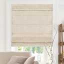 CHICOLOGY Roman Shades for Windows , Window Treatments , Roman Shades , Roman Window Shades , Room Darkening Shades , Window Shades , 31"W X 64"H , Belgian Flax (Privacy & Light Filtering)