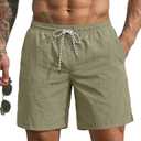 Ekouaer Mens Swim Trunks 7'' Board Shorts Bathing Suit with Mesh Liner, Large