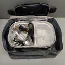 Buddew Electric Lunch Box for Adults, 80W Heated Lunch Box with Dual 1.5L Stainless Steel Portable Food Warmer,12/24/110V Lonchera Electrica Portatil for Travel&Work, Loncheras para Hombres de Trabajo (Black - Dual Container)