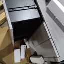 Bush Business Furniture Studio C Office Storage Cabinet with Drawers and Shelves in Platinum Gray