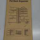 Vdomus Pot Rack Organizer with 3 DIY Methods, Black Metal Kitchen 8+ Pots Holder, Height and Position are Adjustable Cabinet Pantry Pot Lid Holder (Upgraded)