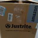 Justrite 6 Gallon Galvanized Steel Oily Waste Can, 16" x 12" Metal Oil Rag Safety Can With Foot Operated Self-Closing Lid for Oil Rag Disposal, Made in the USA, Red, 09100