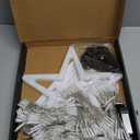 PUHONG Christmas Decoration, Outdoor Star String Lights, Christmas Tree Toppers Lights 320 LED 8 Modes with 12" Lighted Star for Halloween Christmas New Year Holiday Birthday Decor (Warm White)