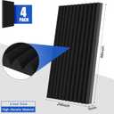 4 PCS Acoustic Panels,48''X24''X2'' Soundproof Foam Wall Panels,High Density Fireproof Noise Cancelling Studio Foam Panel,Noise (Black 4 Pack, 48''X24''X2'')