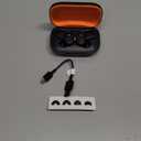 Skullcandy Push Active Wireless Earbuds, Bluetooth Headphones, Noise Isolating, 44 Hrs Battery, Secure-Fit Over-Ear Hanger, Sweat and Water Resistant, Microphone for iPhone Android - True Black/Orange