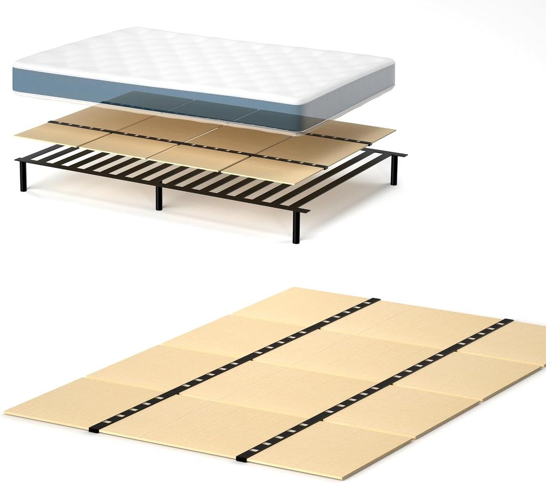 Foldable Box Spring, Bunkie Board, Bed Support Slats Twin 30"x 60"x 0.18"