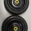 Gorilla Cart Wheels 10" Flat-free Solid Tire and Wheel Replacement 4.10/3.50-4 for Hand Truck, Wagon, Garden Dolly, Trolley - 2 Pack