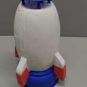 Skirfy Sprinkler Rocket Launcher Outdoor Water Toys for Kids, Rocket Design Water Powered Liftoff 9-16ft & Spin, Summer Garden Lawn Toys & Birthday Gift for Girls Boys Age 3-12 Year Old White