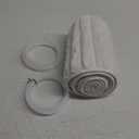 OurWarm White Christmas Tree Collar, Luxury Plush Faux Fur Tree Collar with Stripe Textured Pattern, Soft Fluffy Xmas Tree Ring Boho Tree Skirt for Holiday Decorations Indoor Home Decor (28 inches)