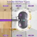 Scrubbing Steam Mop with Rotating Pads,All-in-One Spin Steam Cleaner for Floor Cleaning,Large Tank,23FT Cord, LED Headlights,Reusable Pads & Self-Standing,Safe for Hard Floor/Laminate/Marble (Violet)