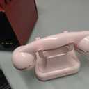 Sangyn Bluetooth Retro Desk Phone with Handset & Speakerphone, Classic Bluetooth Landline Telephone, Bluetooth Home Phone with USB Rechargeable Power, Hands-Free Calling & Music Playback, Pink