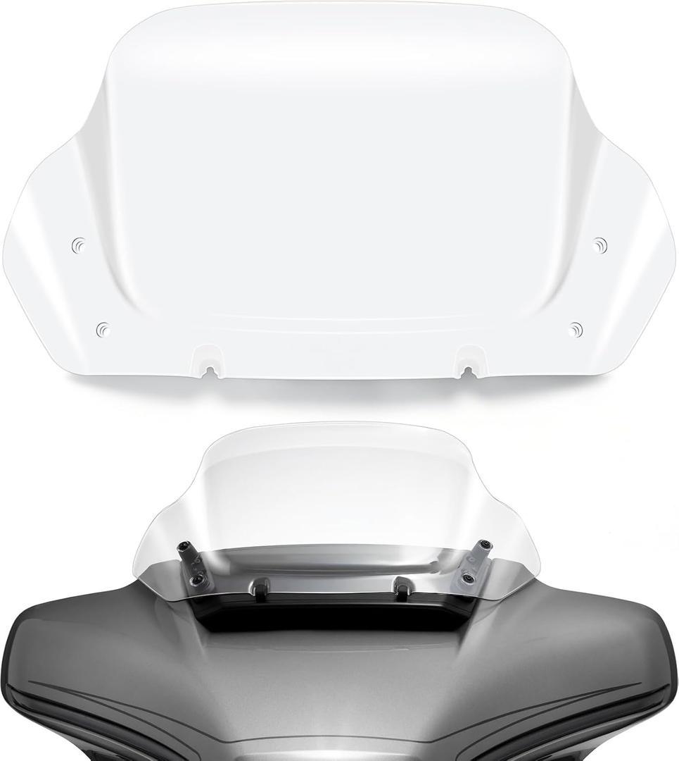 10" Wave Windshield Windscreen Wind Splitter fits for Harley Davidson CVO Street Glide FLHXSE 2023-up, Street Glide FLHX 2024-up, FLHXU 2025-up (Clear)