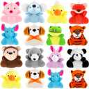 24PCS Mini Plush Animals Toys for Easter Eggs Fillers, Easter Egg Hunt Easter Basket Stuffers for Kids Toddlers, Easter Gifts for Easter Classroom Prizes, Party Favor