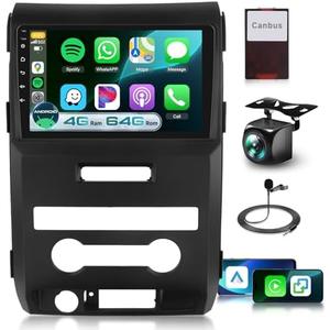 Amazon.com: 4G+64G for Ford F-150 2009-2012 Car Radio Upgrade with DSP Wireless Carplay Android Auto, Sellrich 9 inch 1280P Touch Screen Car Stereo Bluetooth 5.0 GPS WiFi FM/RDS Mirrorlink SWC Backup Camera : Electronics