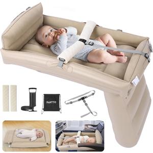 Kids Airplane Bed, Inflatable Plane Seat Extender for Toddler, Kids Travel Bed for Flight with Hand Pump, Toddler Travel Essentials