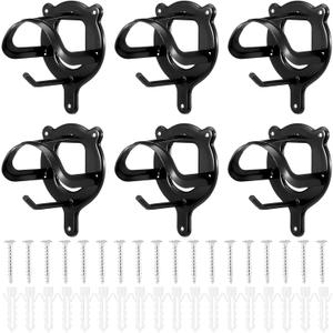 6 Counts Horse Bridle Rack,Bridle Bracket Bridle Hooks with Tubes and Screw,Horse Tack Storage Halter Hanger Metal Bridle Holder for Tack Room,Horse Blanket Rack,Bridle Holder Wall Mount