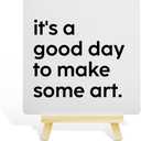 2 x Painting Gifts for Women Men, Birthday Christmas Gifts for Artist Art Lover Students Painter, Art Lover Artist Birthday Gifts for Teacher, Artist Decor Sign, Good Day