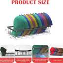 Metal Hat Racks for Wall, Upgraded Non-Slip Design Keeps Each Cap in Place, Baseball Cap Organizer Holds Up to 40 Caps, Wall Mounted Hat Organizer and Storage for Display and Holder, Black