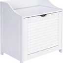 Household Essentials Single Load Hamper Cabinet Seat, White